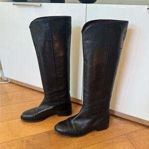 Chanel Black Equestrian Riding Boots